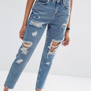 ASOS Distressed Mom Jeans